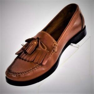 Cole Haan Brown Leather Kiltie Tassel Loafers